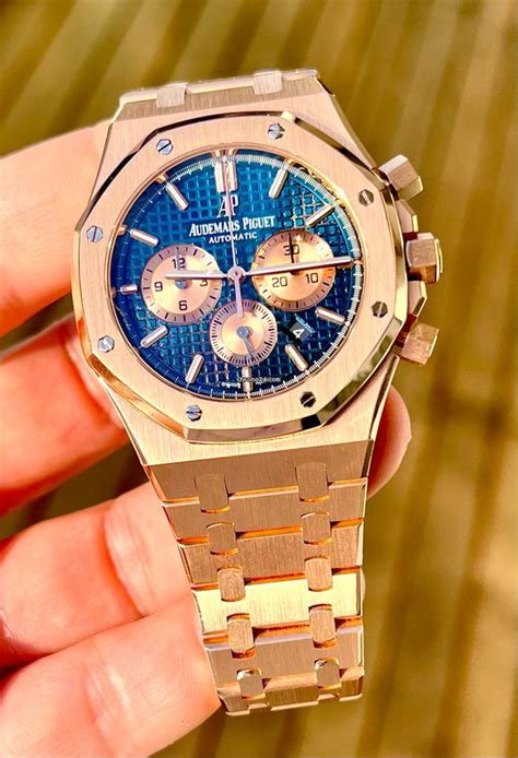 audemars piguet royal oak gold blue dial